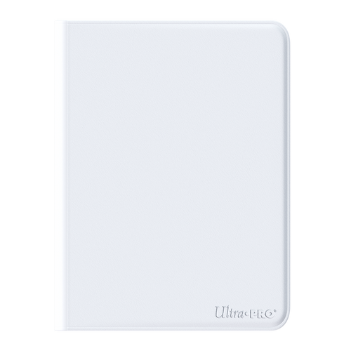 Classeur premium zippé blanc en similicuir Ultra Pro Vivid PRO-Binder 12 poches