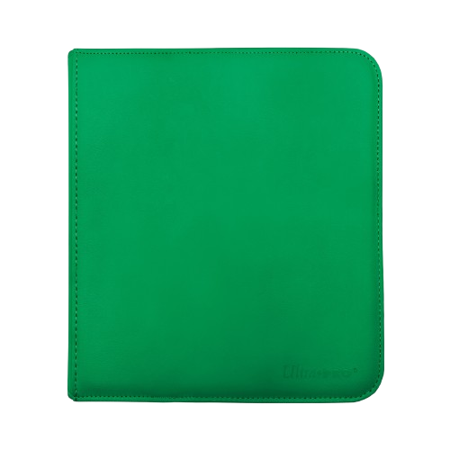 Classeur de collection zippé vert en similicuir Ultra Pro Vivid PRO-Binder 12 poches