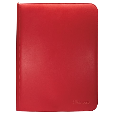 Classeur de collection zippé rouge en similicuir Ultra Pro Vivid PRO-Binder 9 poches