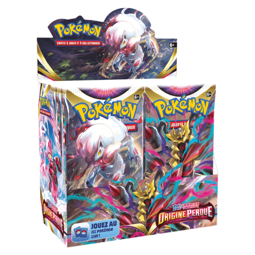Display Pokémon Origine Perdue boîte de boosters officielle - JCC Pokémon
(Pour vos autres photos/visuels, vous pouvez adapter : "Arrière de la display Origine Perdue Pokémon", "Boîte scellée Origine Perdue JCC", etc.)