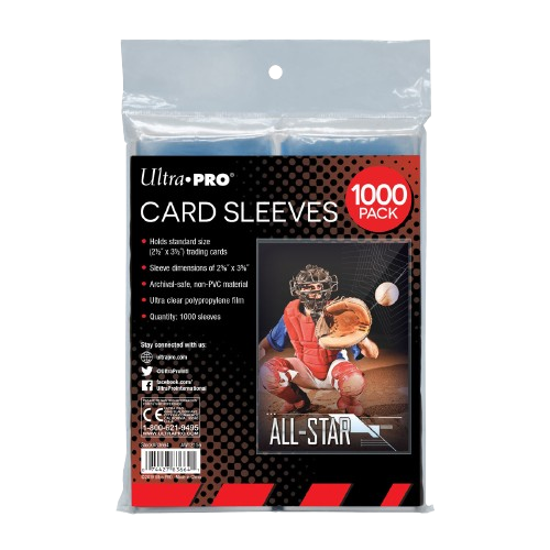 Gros pack de 1000 pochettes de protection transparentes Ultra Pro pour cartes au format standard