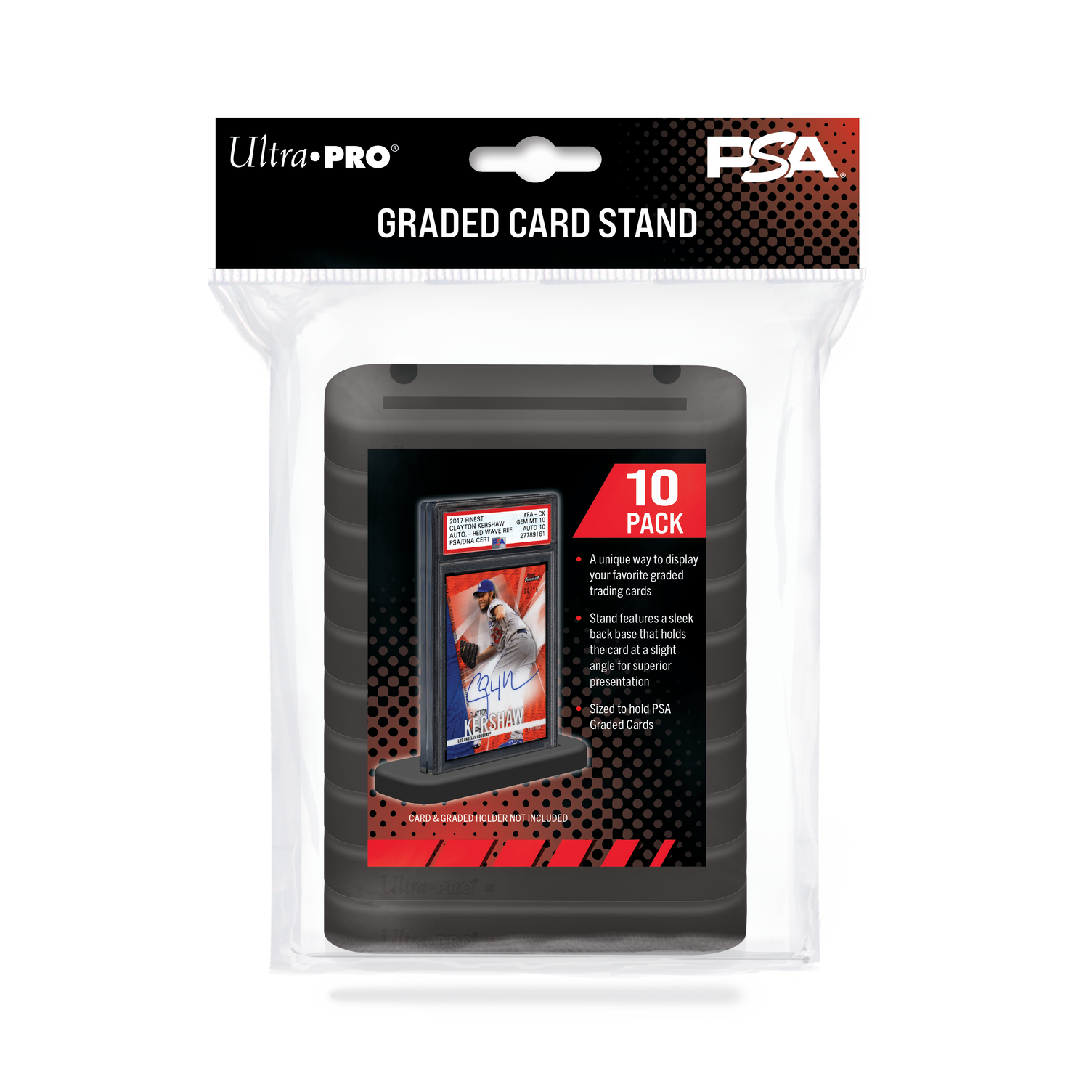 Pack de 10 supports noirs Ultra Pro pour cartes gradées PSA